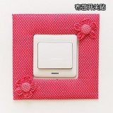  Fashionable household pastoral cloth flower dot plus cotton switch cover color mixing
