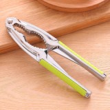  Stainless steel walnut clip pine nut clip hickory pincers crab clip hazelnut sheller model A green handle 200 pieces/piece