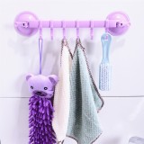  Strong suction cup hook in bathroom, kitchen, bathroom, no trace, six hooks, six hooks, purple, 200 pieces/box