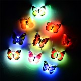  Light emitting colorful butterfly can be pasted with butterfly led night light to decorate the bedside lamp 960 pieces/box