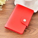  24 card slot imitation pickup case, solid color, business and creative bank card case, card holder B, red series